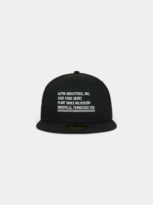 NEW ERA X ALPHA INDUSTRIES 5950 CAGE CODE HAT COLLAB Alpha Industries BLACK 7