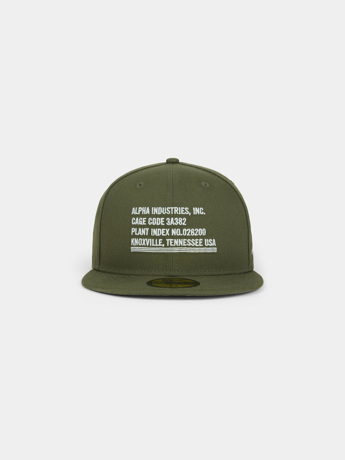 ALPHA INDUSTRIES X NEW ERA 5950 CAGE CODE HAT COLLAB Alpha Industries OLIVE 7