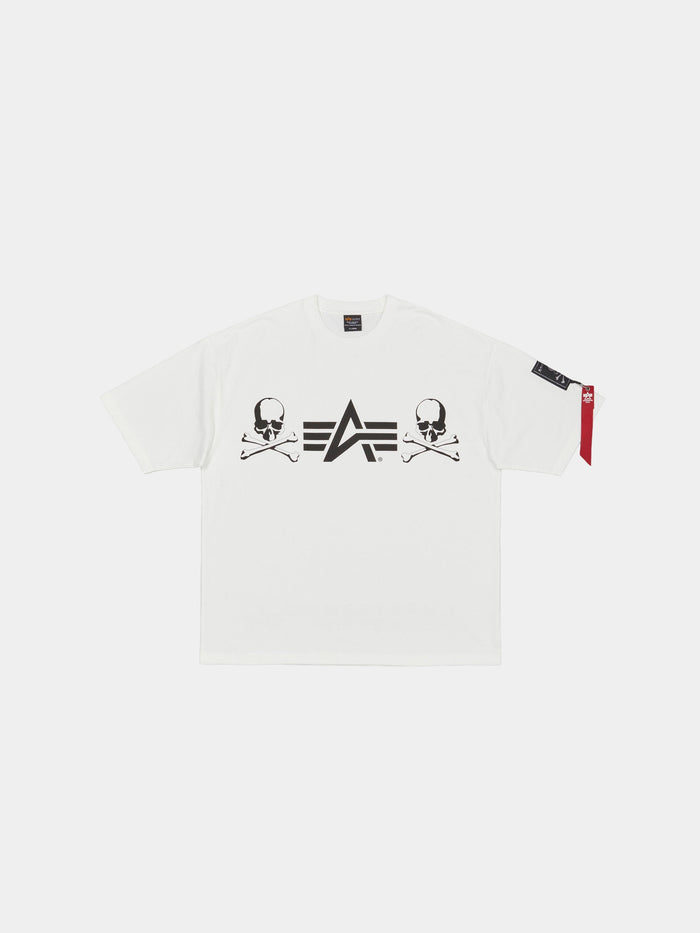 ALPHA X MASTERMIND GRAPHIC LOGO TEE COLLAB Alpha Industries WHITE S