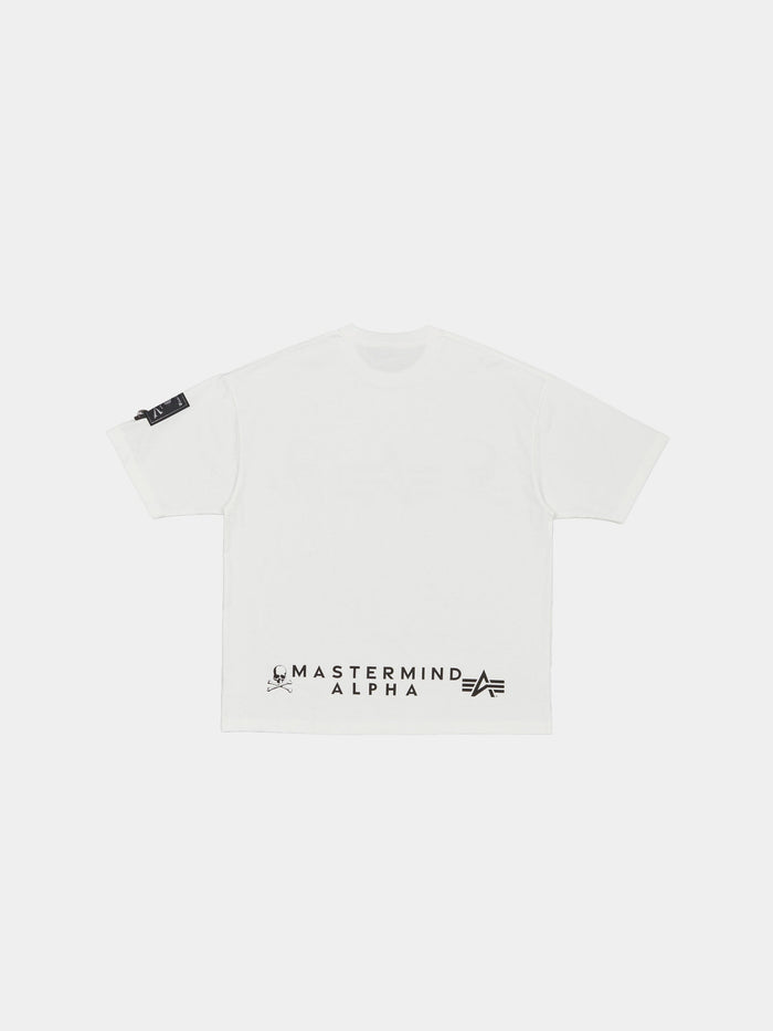 ALPHA X MASTERMIND GRAPHIC LOGO TEE COLLAB Alpha Industries