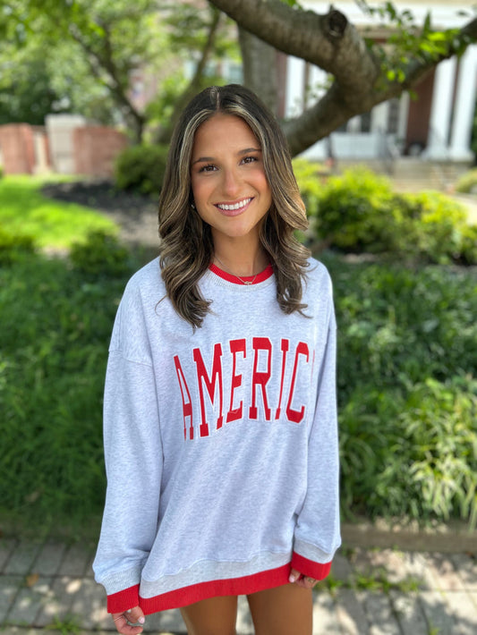 AMERICA OVERSIZED CREWNECK