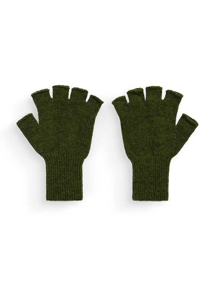 Alpha Industries Anon X Alpha F/L Gloves, dark green, MA-1 nylon, ribbed cuffs.