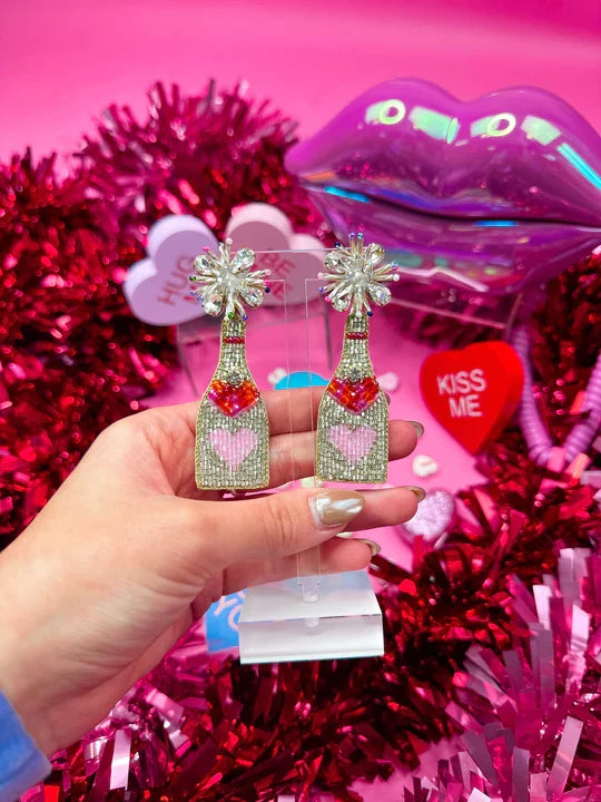 Beaded heart bottles