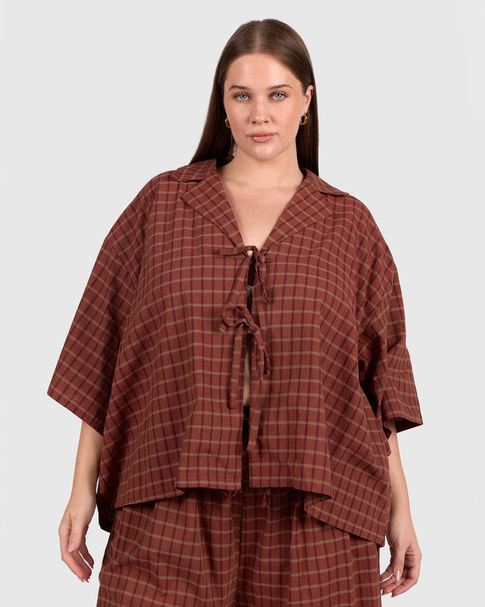 Billie Shirt | Maple Gingham
