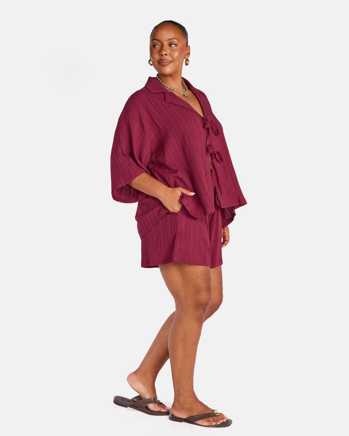 Billie Shirt | Wine Crepe