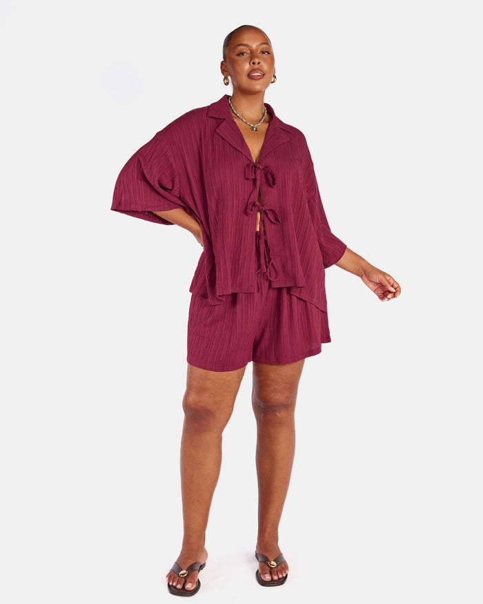Billie Shirt | Wine Crepe