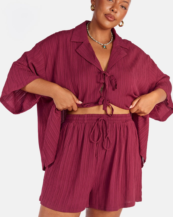 Billie Shirt | Wine Crepe