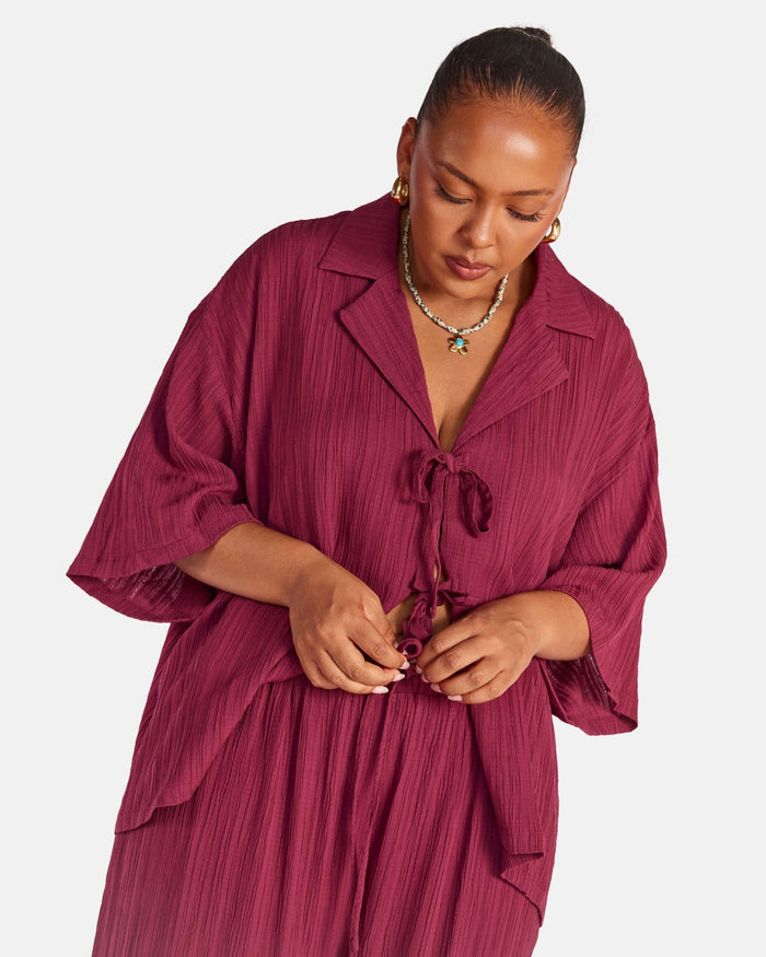 Billie Shirt | Wine Crepe