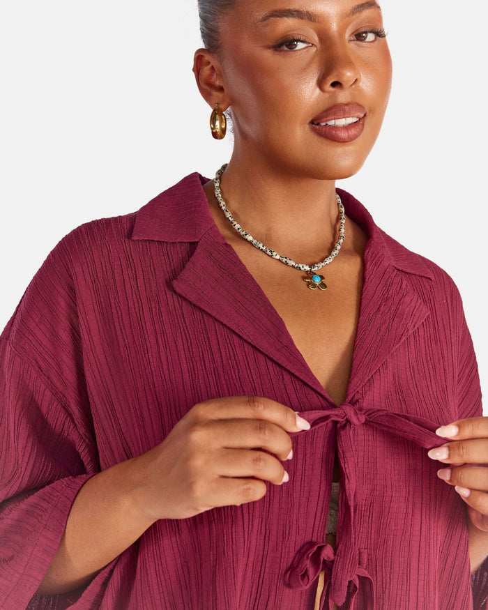 Billie Shirt | Wine Crepe