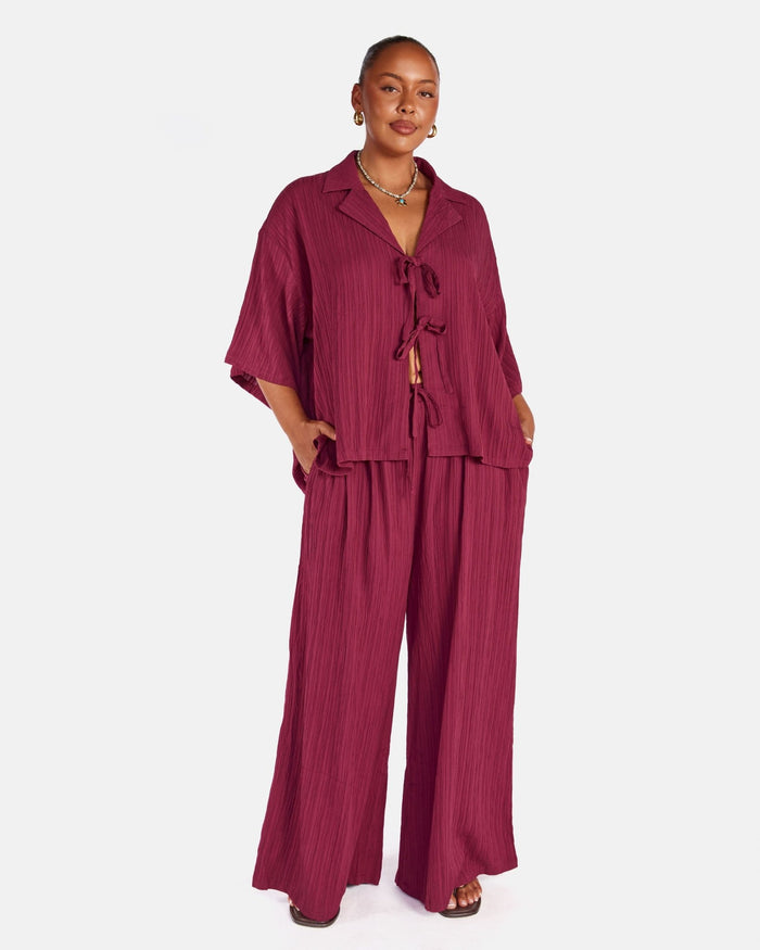 Billie Shirt | Wine Crepe