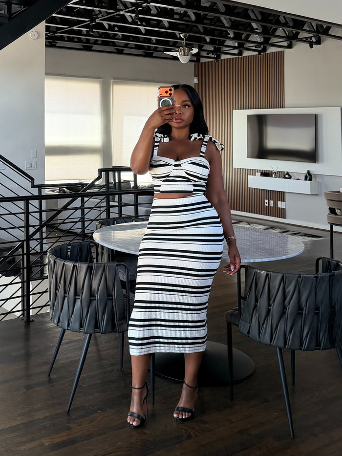 Black Costal Skirt set
