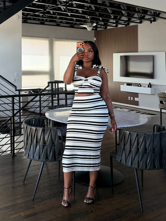 Black Costal Skirt set