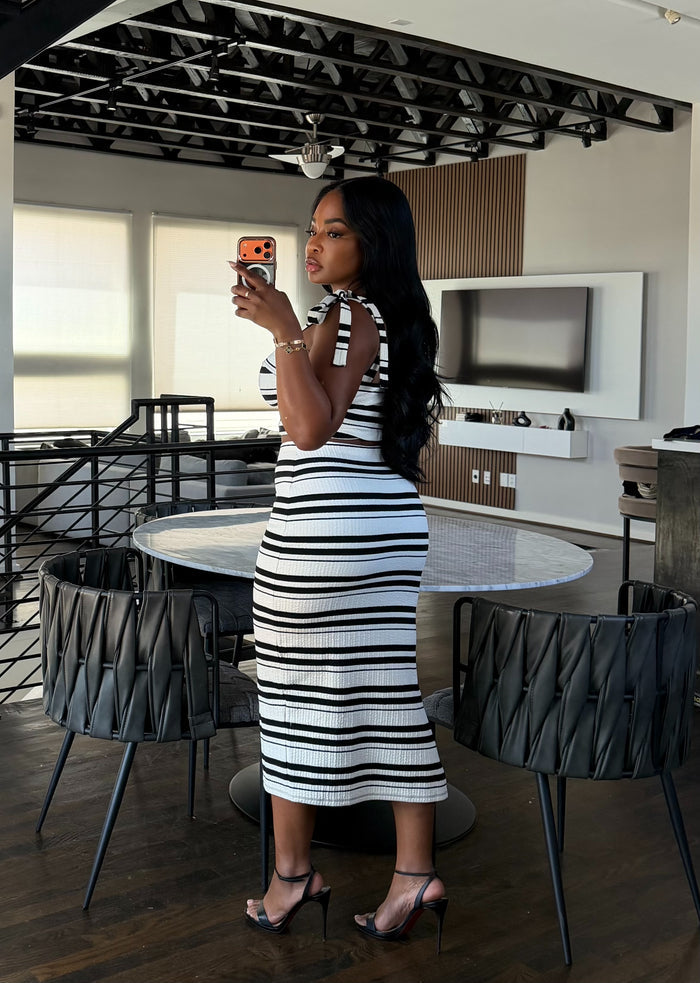 Black Costal Skirt set