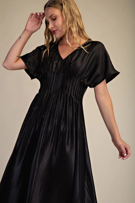 Front Pintuck Maxi Dress - Greige Goods