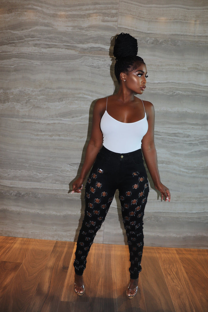 Black holy work denim - Shop Luxe Life Boutique