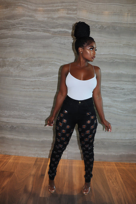 Black holy work denim - Shop Luxe Life Boutique
