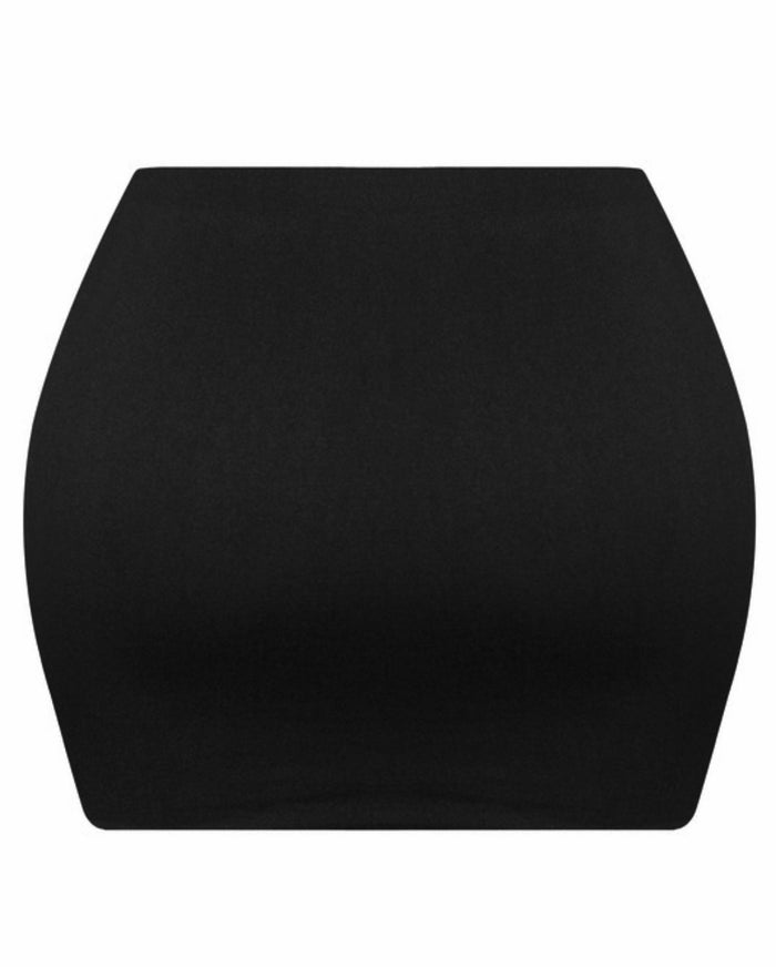 Black mini skirt