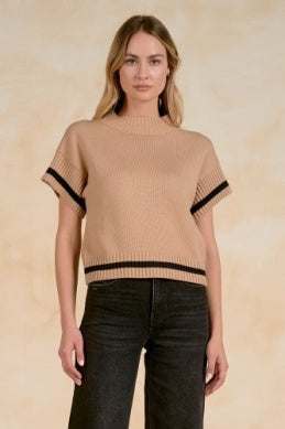 Black Stripe Crewneck Sweater