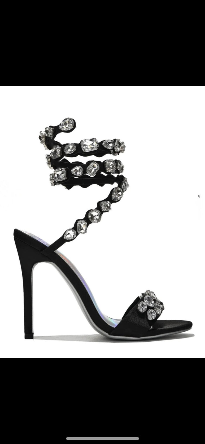Bling wrap heel - Shop Luxe Life Boutique