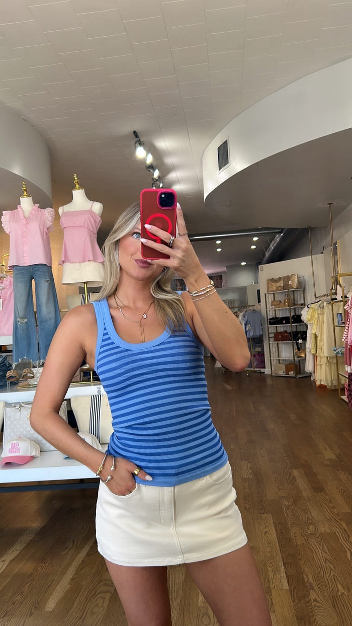 BLUE RETRO REVERSIBLE TANK
