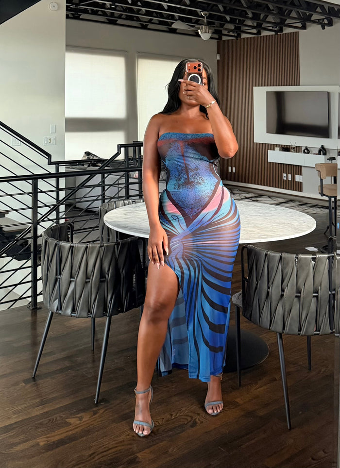Blue Sheer mirage dress