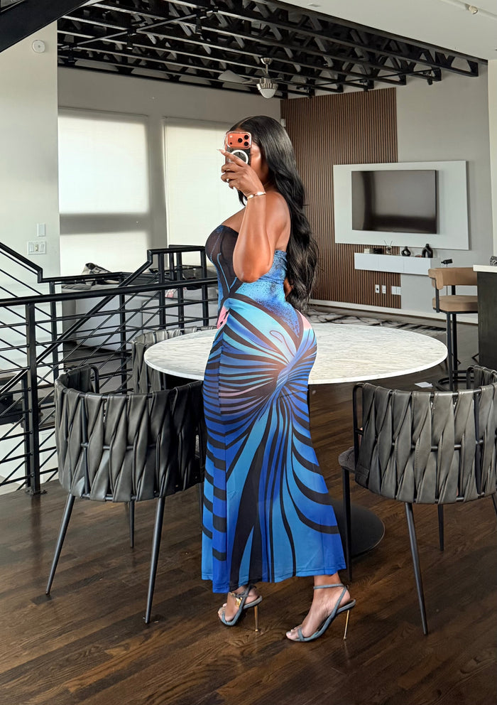 Blue Sheer mirage dress