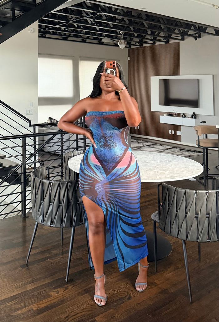 Blue Sheer mirage dress