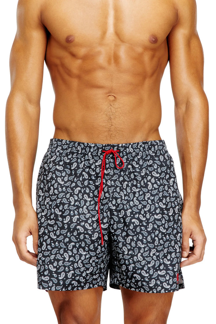 Boardshorts with paisley print