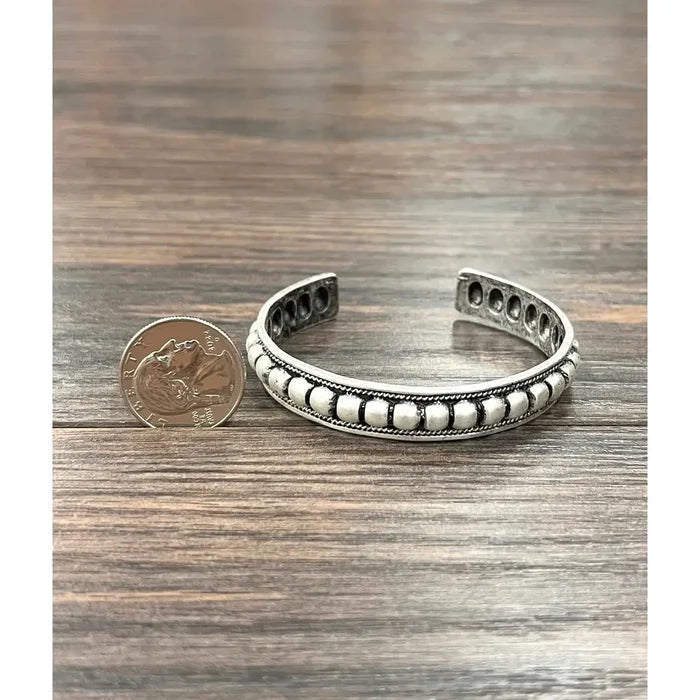 Boho 12mm Cuff Bracelet - Greige Goods