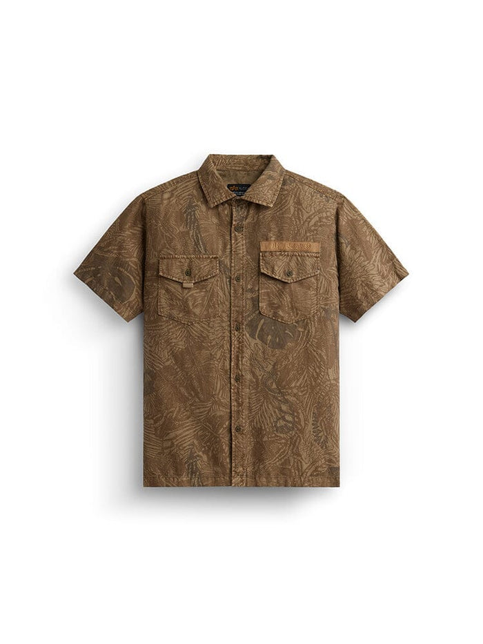 BOTANIC JUNGLE CAMO SS SHIRT TOP Alpha Industries BROWN BOTANIC JUNGLE CAMO XS