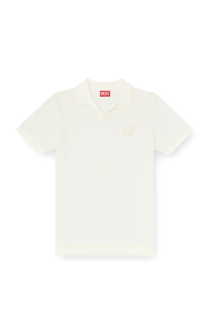 Bouclé-knit polo shirt with Phoenix logo