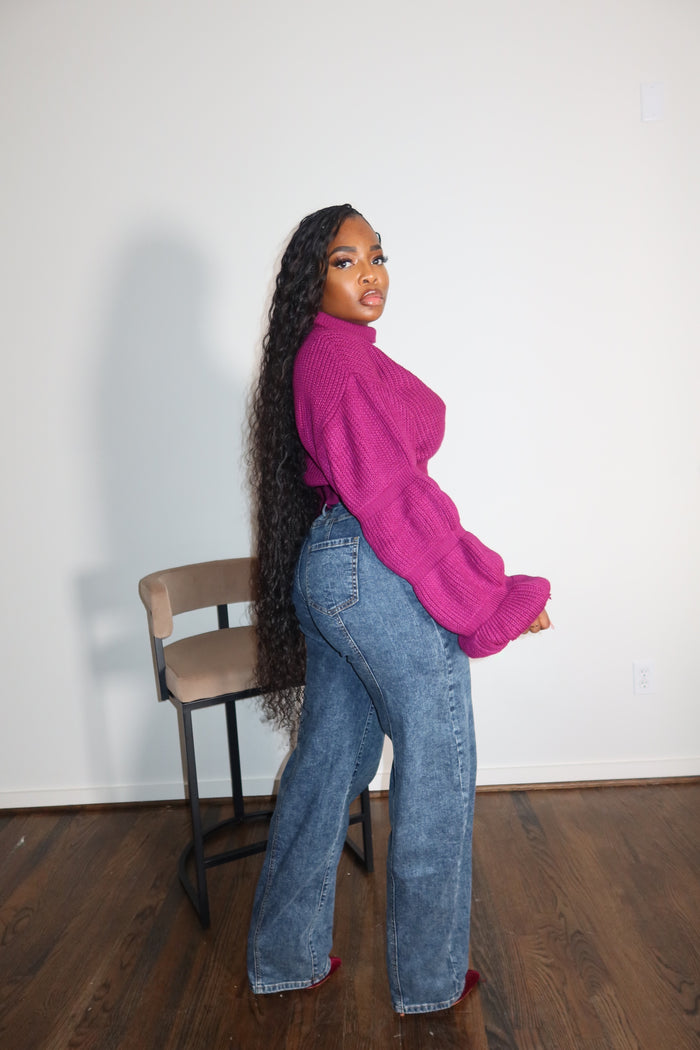 Bowed denim