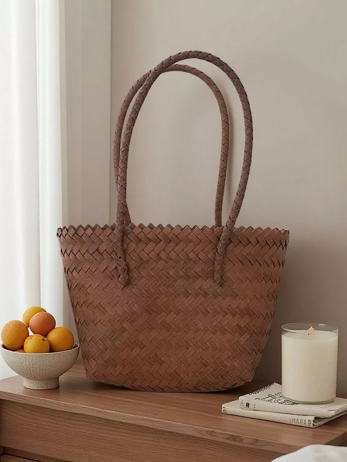 Braided Tote Bag with Handles