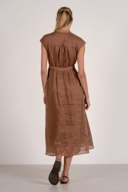Brown Lined Midi Dress - Greige Goods