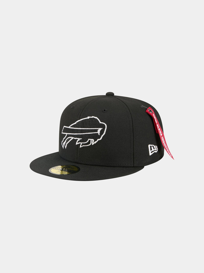 BUFFALO BILLS X ALPHA X NEW ERA 59FIFTY FITTED CAP ACCESSORY Alpha Industries BLACK 7 1/8