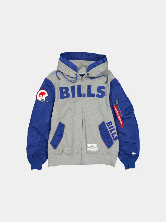 BUFFALO BILLS X ALPHA X NEW ERA MA-1 ZIP UP HOODIE OUTERWEAR Alpha Industries BLUE S