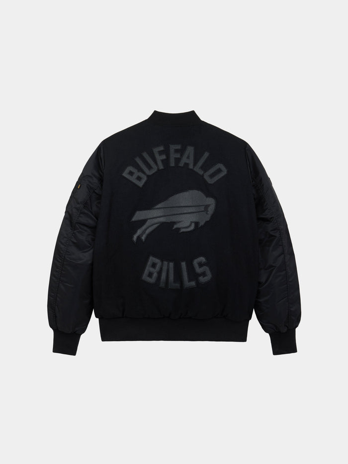 BUFFALO BILLS X ALPHA X NEW ERA WOOL VARSITY MA-1 BOMBER JACKET OUTERWEAR Alpha Industries