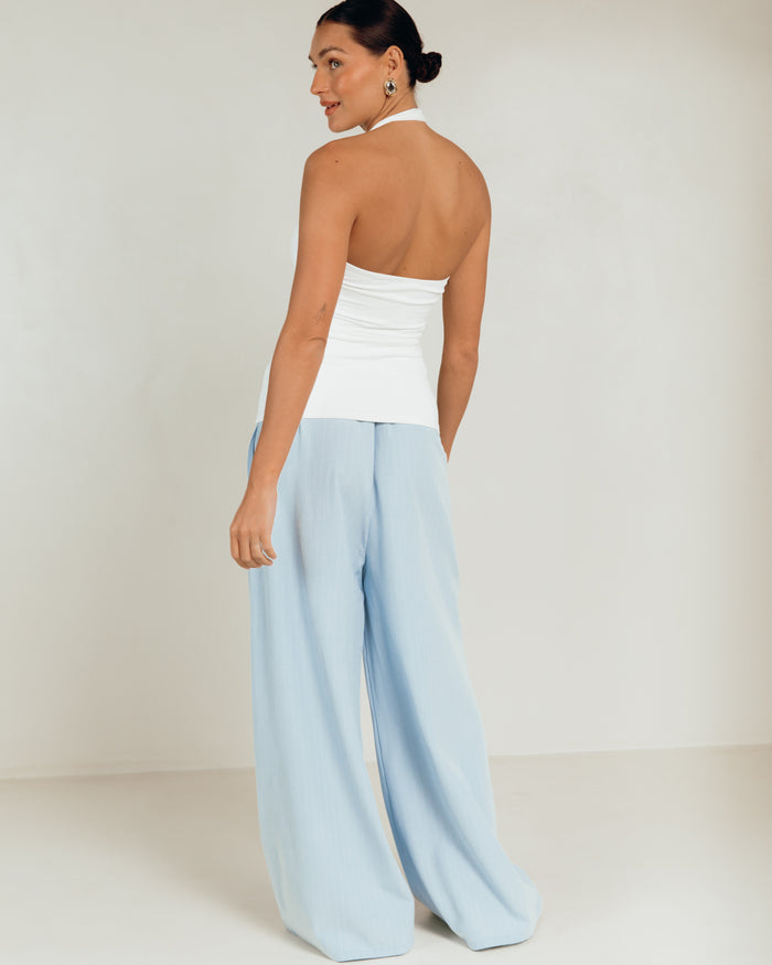 Butter Halter in White - Maternity & Postpartum Friendly Basics.- The Lullaby Club