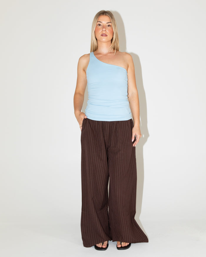 Butter One Shoulder Top | Powder Blue