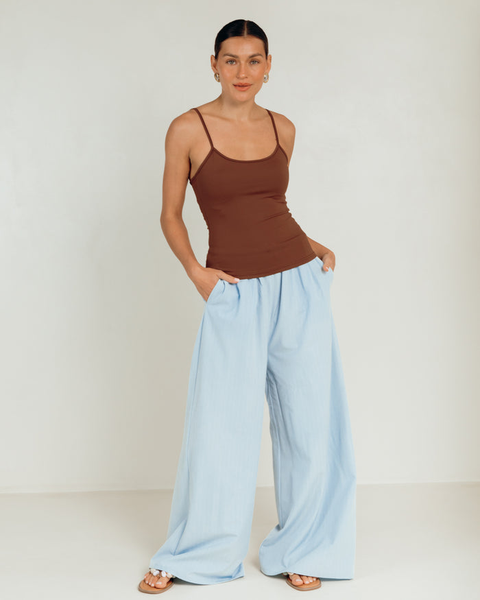 Butter Tank in Chocolate- Maternity & Postpartum Friendly Basics - The Lullaby Club