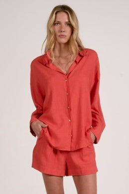 Button Down Long Sleeve Top