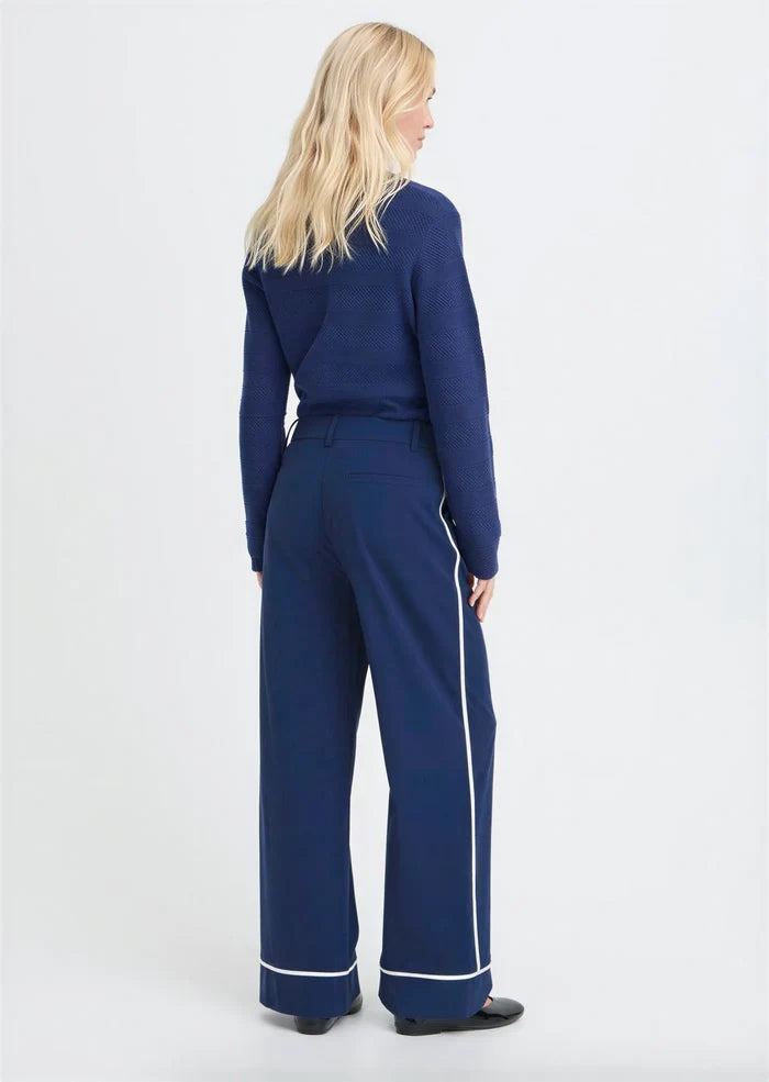 Bydanta Piping Pants - Greige Goods