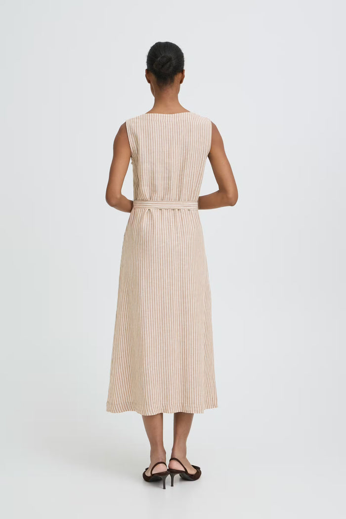 Byfalakka Button Down Dress - Greige Goods