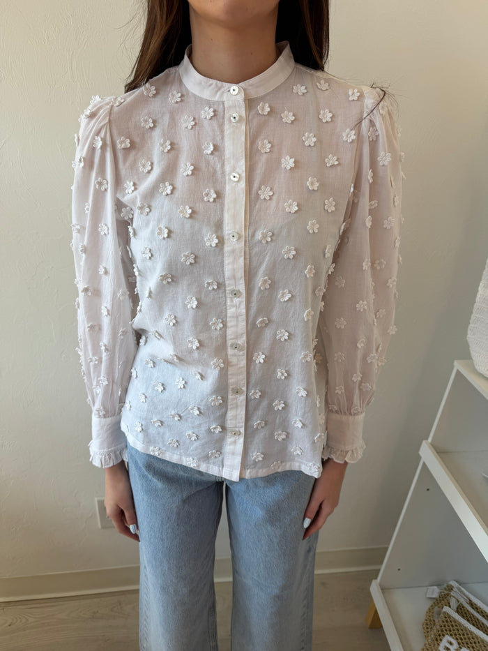Byisabeau Flower Shirt - Greige Goods