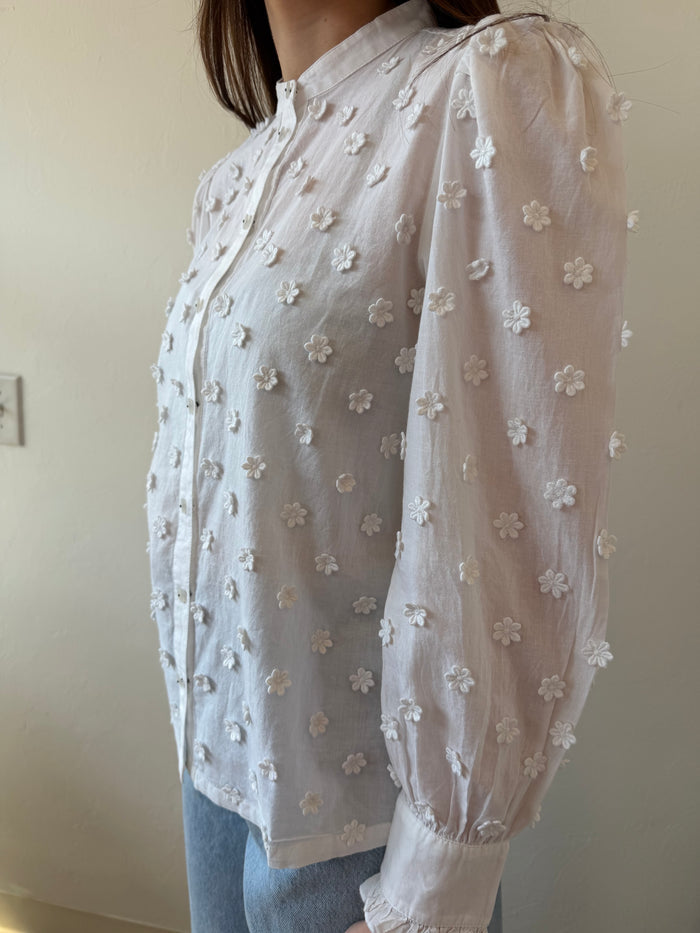 Byisabeau Flower Shirt - Greige Goods