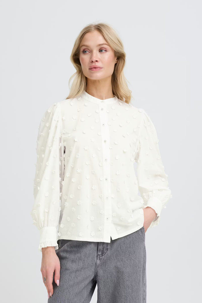 Byisabeau Flower Shirt - Greige Goods