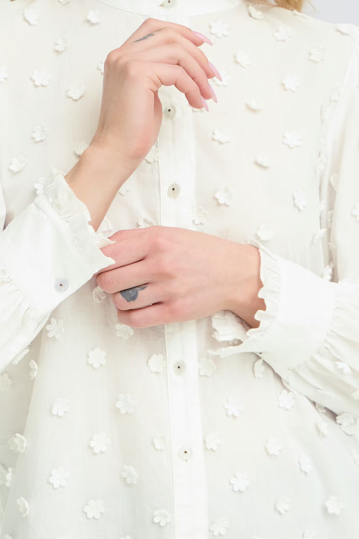 Byisabeau Flower Shirt - Greige Goods