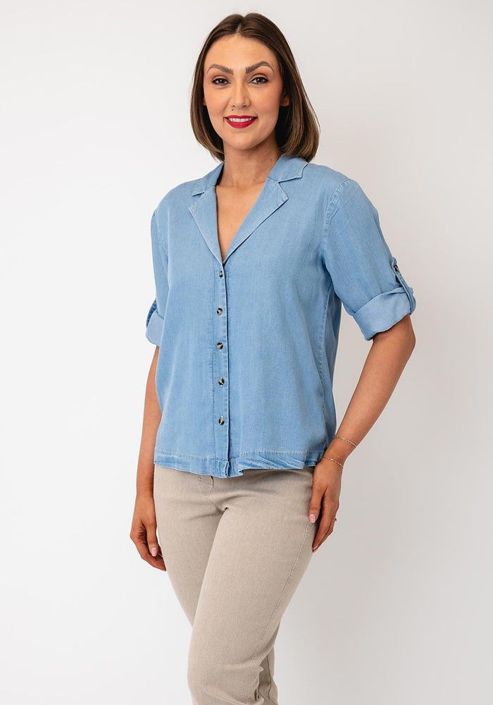 Bykosmo Turn Up Shirt - Greige Goods