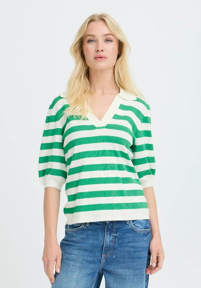 Bymmorla SS Polo - Greige Goods