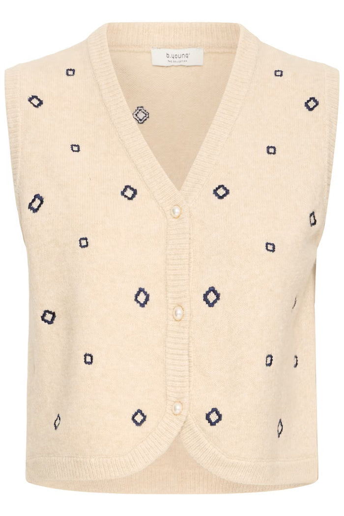 Bynadika Emb Vest - Greige Goods